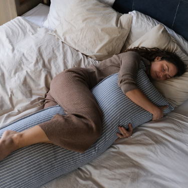 Body Pillow hoes, blauw-wit - Ocean Stripe image 0